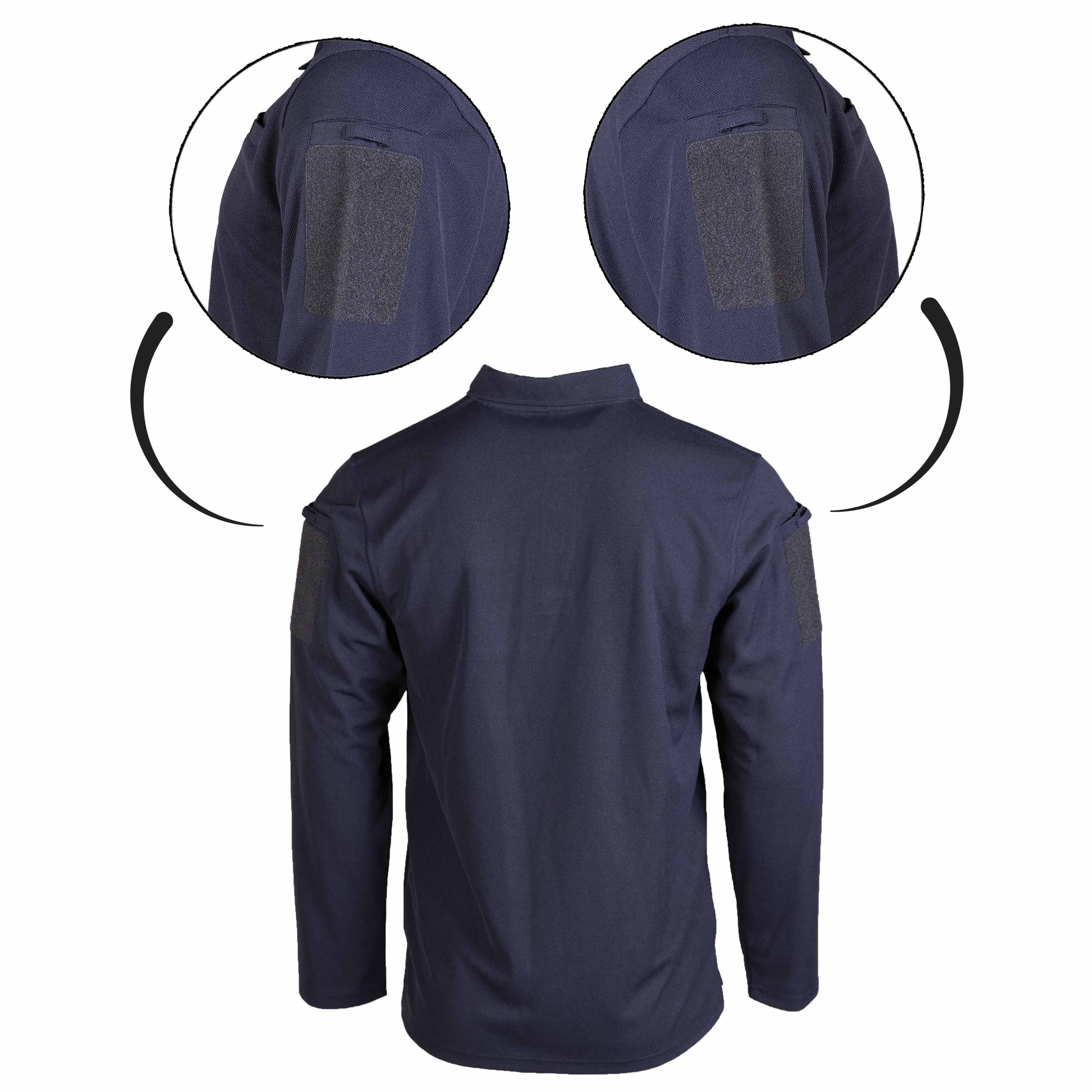 Поло Mil-Tec Tactical Quick Dry Poloshirt 1/1 blue Фото 2